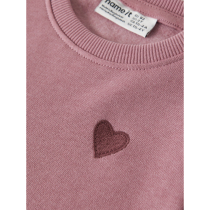 NAME IT Sweat Kjole Vima Lilas Heart Embroidery